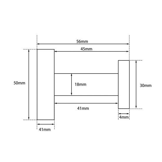 LUCID PIN Series Brushed Nickel Robe Hook