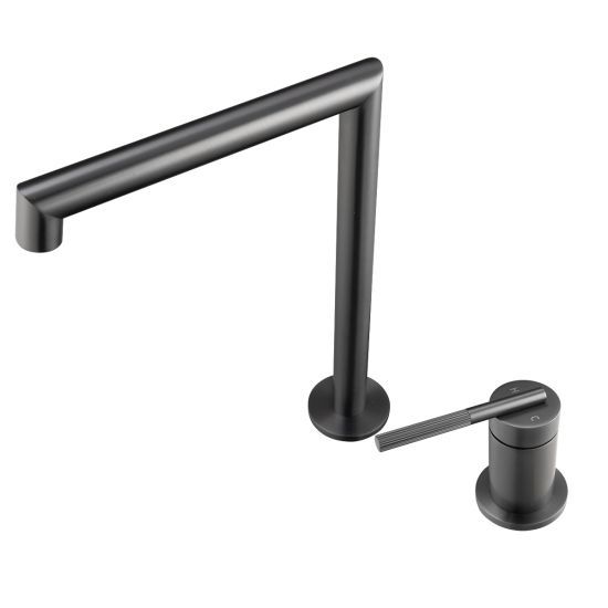 CADDENCE Series Brushed Gun Metal Grey Split Type Basin Mixer