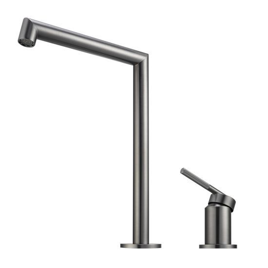 CADDENCE Series Brushed Gun Metal Grey Split Type Basin Mixer