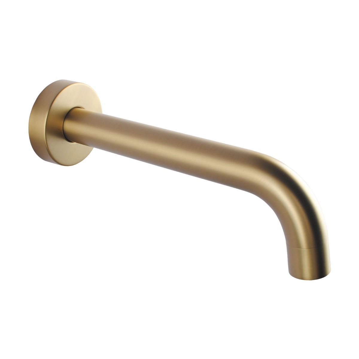 LUCID PIN Series Round Brushed Yellow Gold Bathtub/Basin Wall Spout 180mm