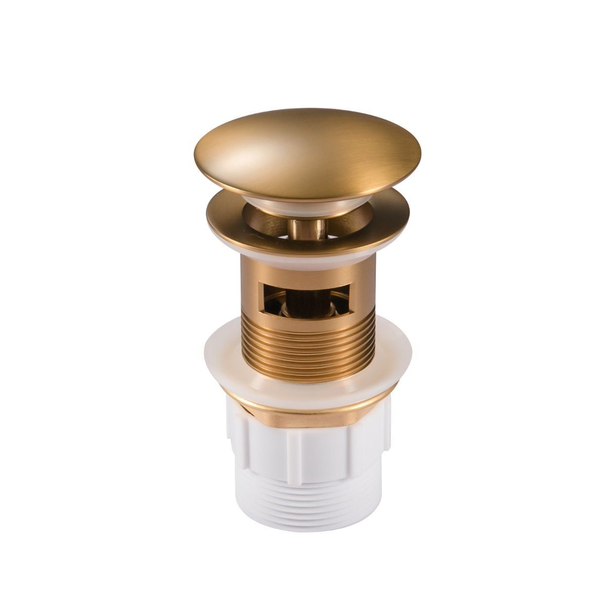 32/40mm Brushed Yellow Gold Mushroom Solid Brass Basin Pop Up Waste with Overflow-YT Bathroom
