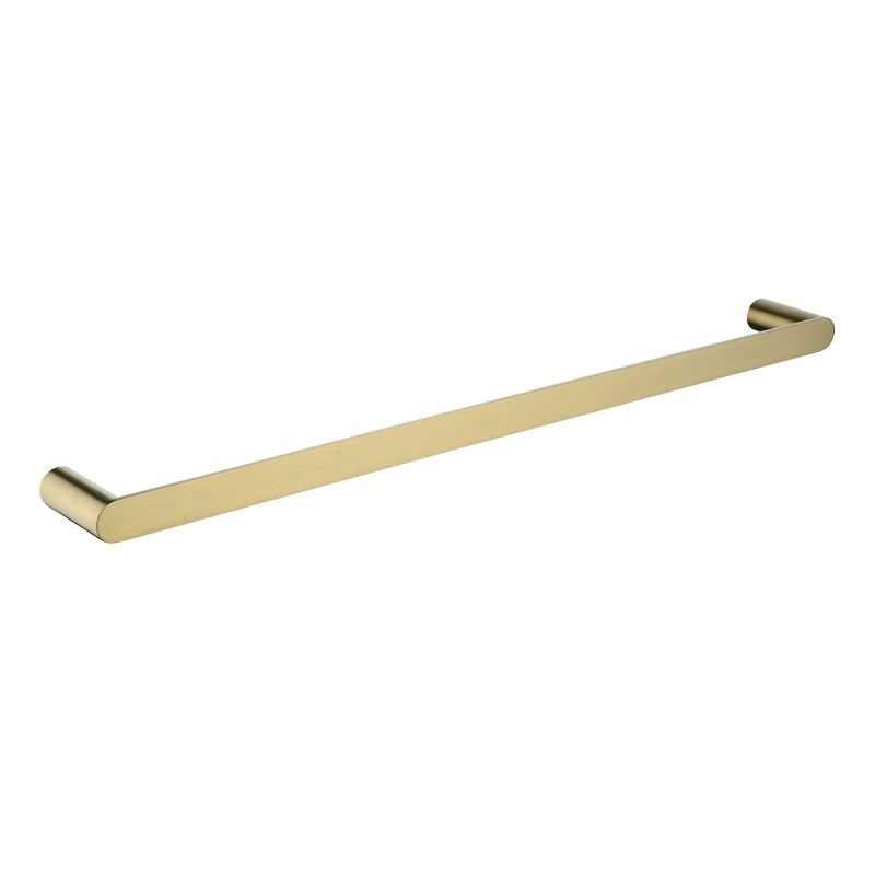 RUSHY Series Brushed Yellow Gold Single Towel Rail 600mm