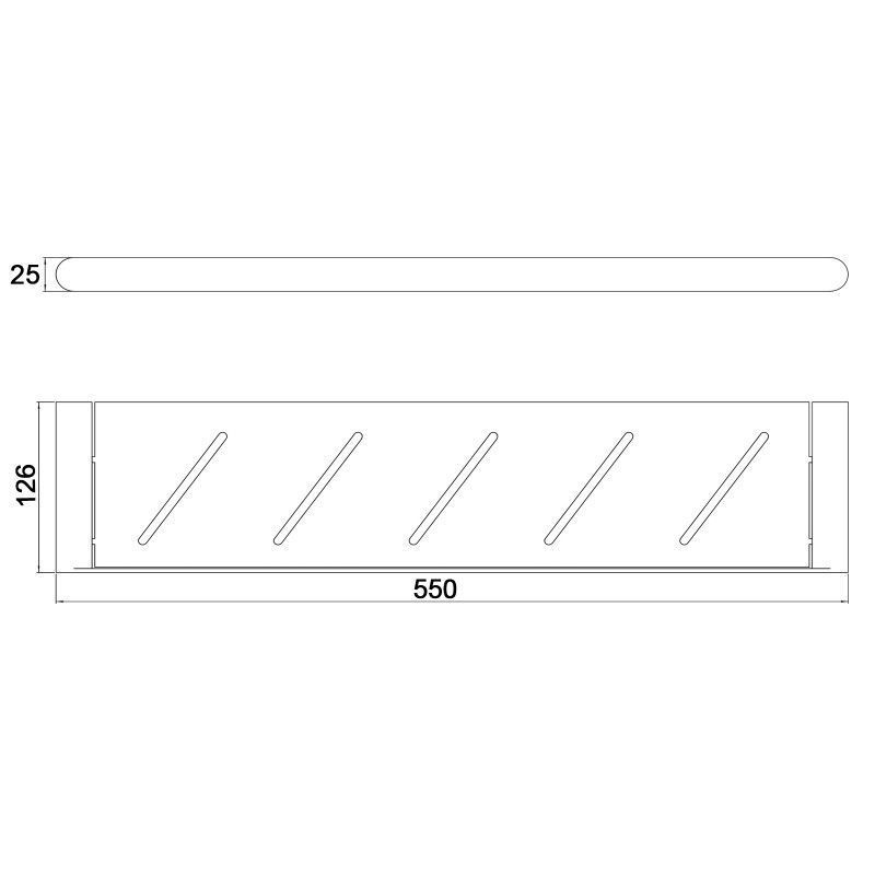 RUSHY Series Brushed Brass Stainless Steel Shelf
