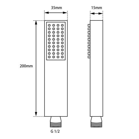 H Shower Spray Head Sq