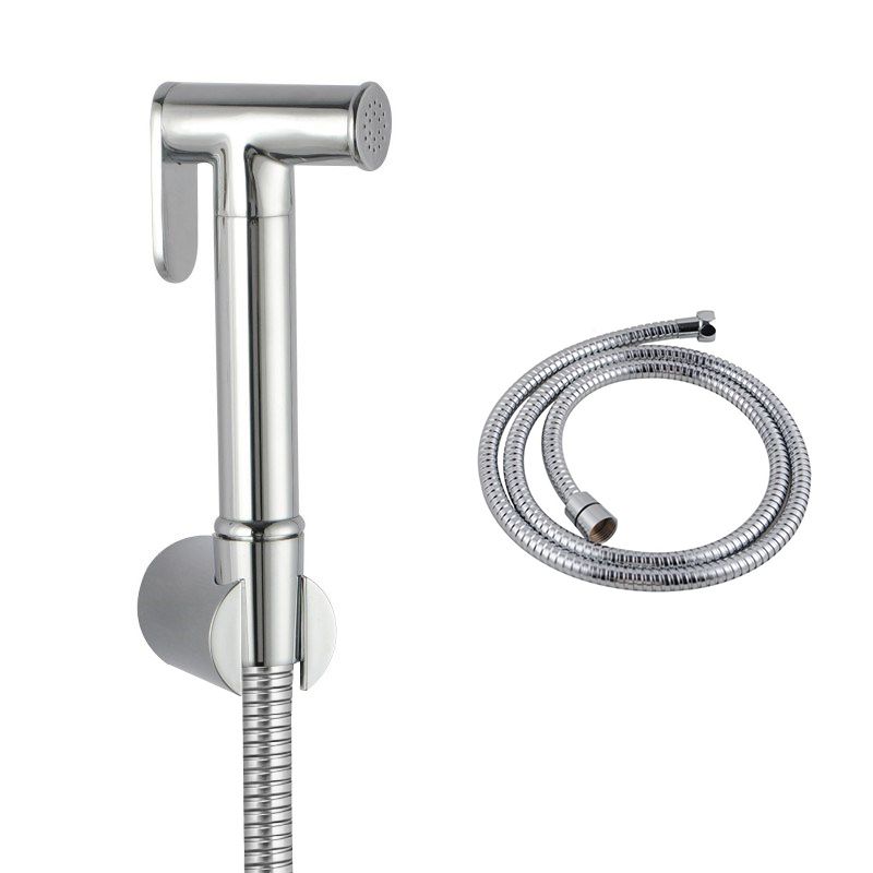 Round Brass Toilet Bidet Spray Kit with 1.2m Stainless Steel Hose
