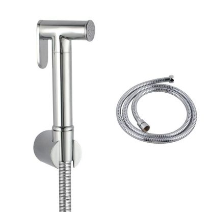 Round Brass Toilet Bidet Spray Kit with 1.2m Stainless Steel Hose