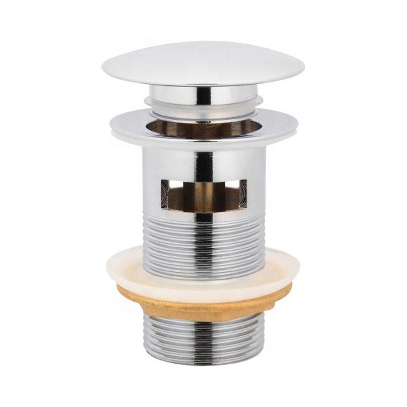 32/40mm Chrome Mushroom Solid Brass Basin Pop Up Waste with Overflow-YT Bathroom