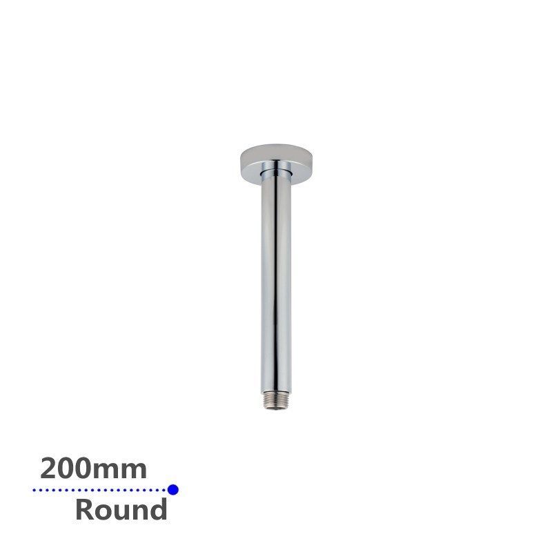 Round Chrome Ceiling Shower Arm 200mm-YT Bathroom