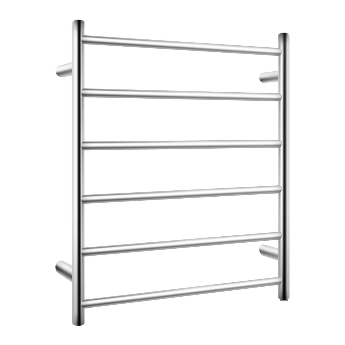 Round Chrome Electric Heated Towel Rack 6 Bars