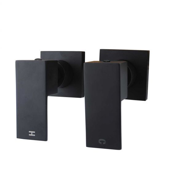 TW Black Shower Wall Taps