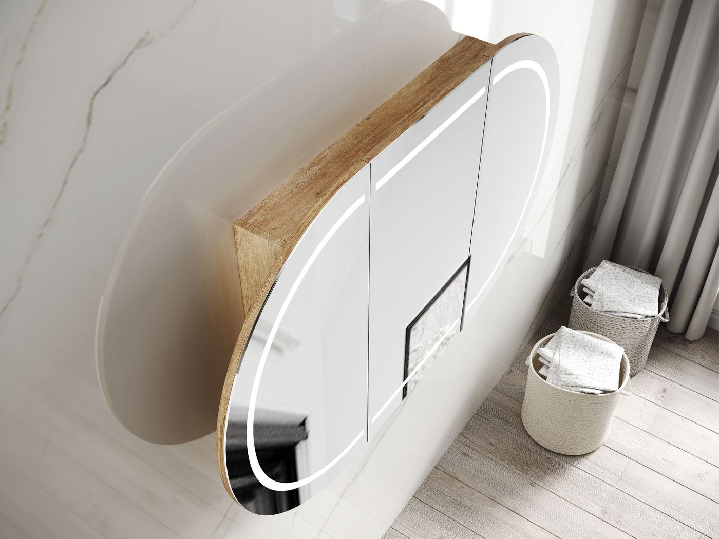 LED BONDI 1800x900 Shaving Cabinet