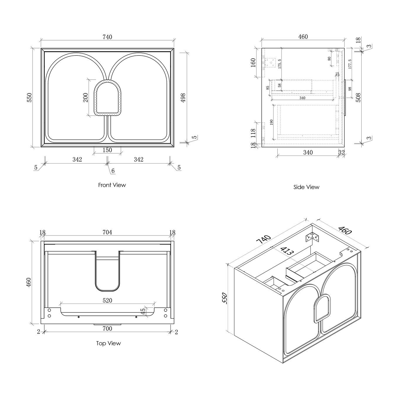 Otti Laguna Wall Hung Vanity