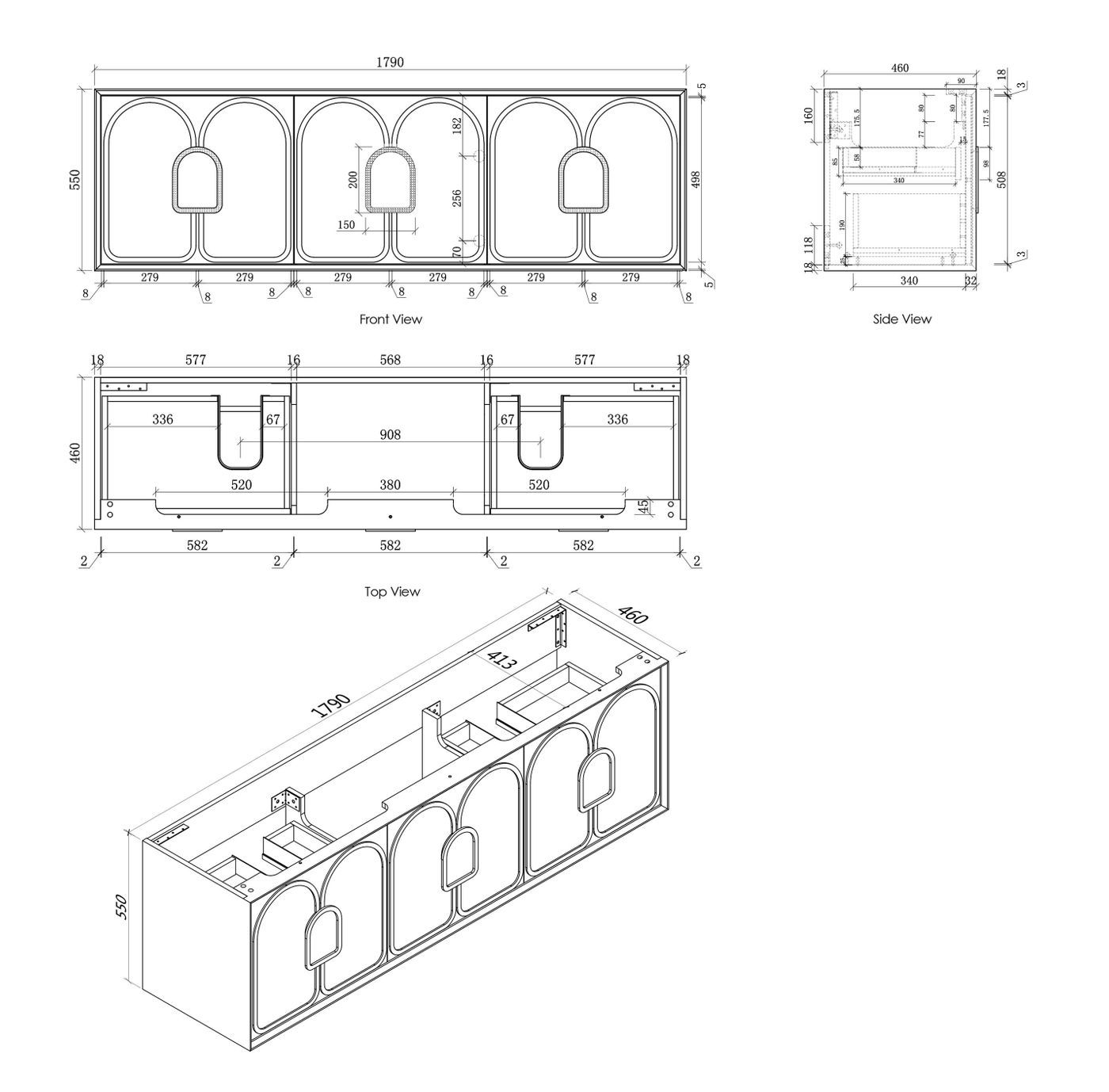 Otti Laguna Wall Hung Vanity