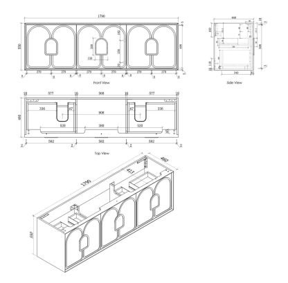 Otti Laguna Wall Hung Vanity