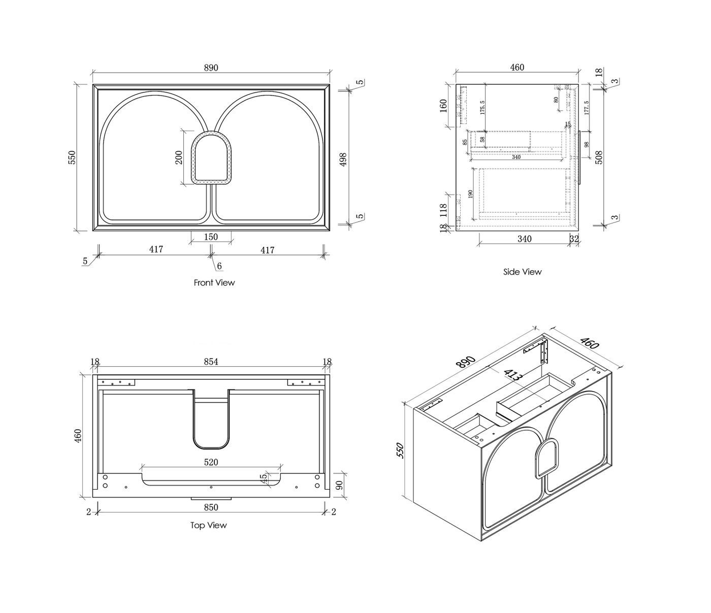 Otti Laguna Wall Hung Vanity