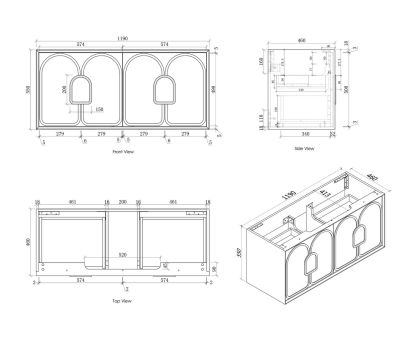 Otti Laguna Wall Hung Vanity