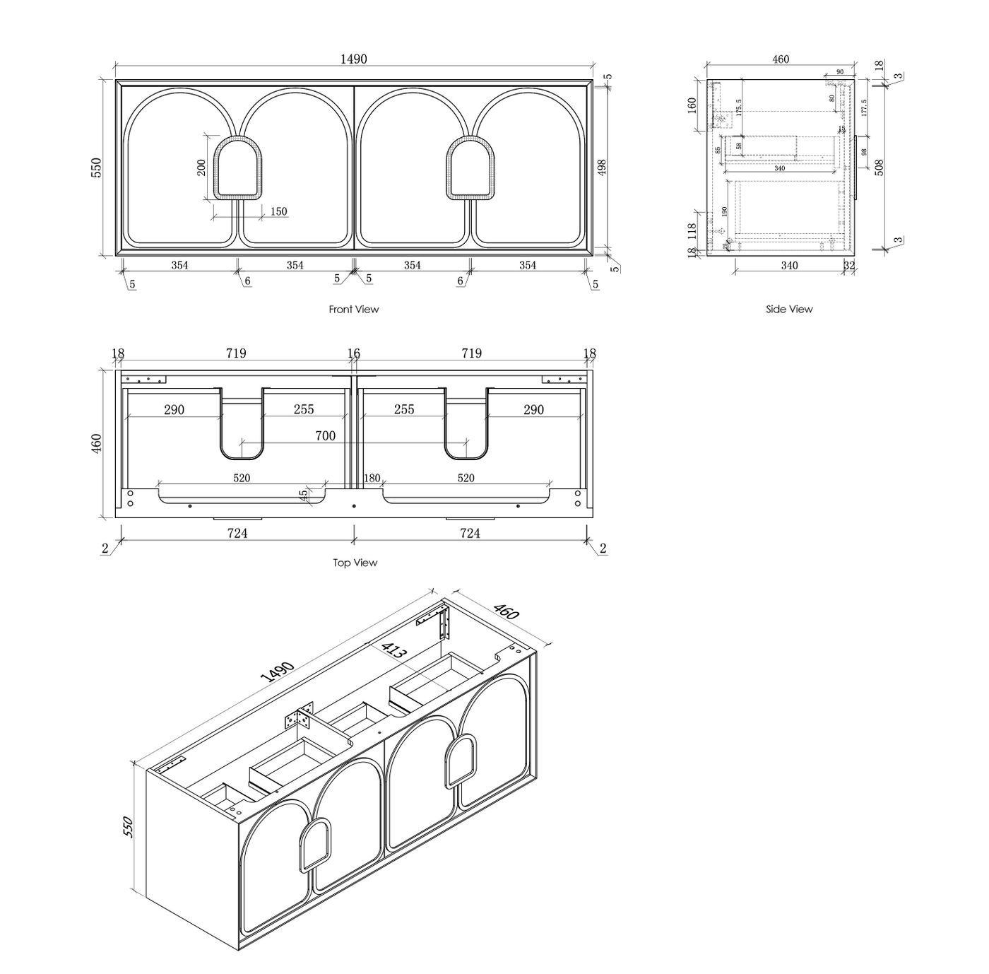 Otti Laguna Wall Hung Vanity