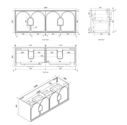 Otti Laguna Wall Hung Vanity