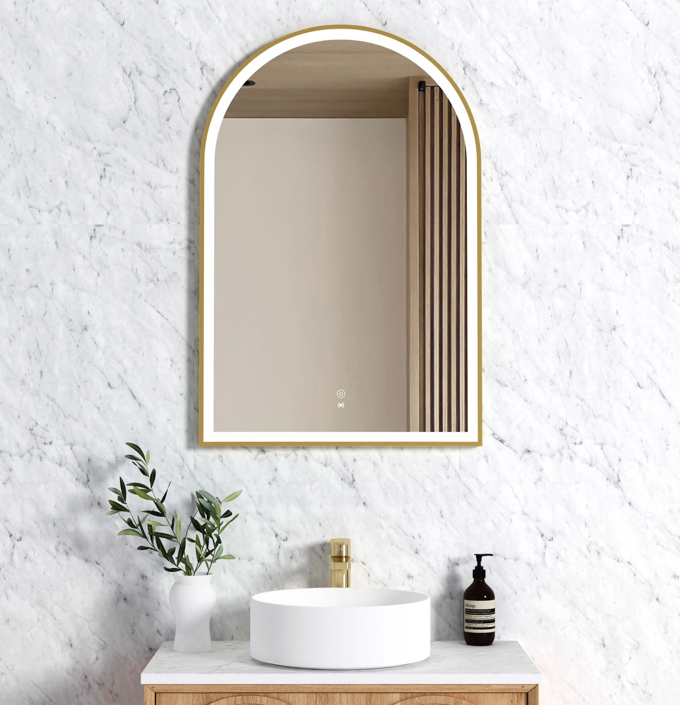 Archie Metal Frame LED Mirror