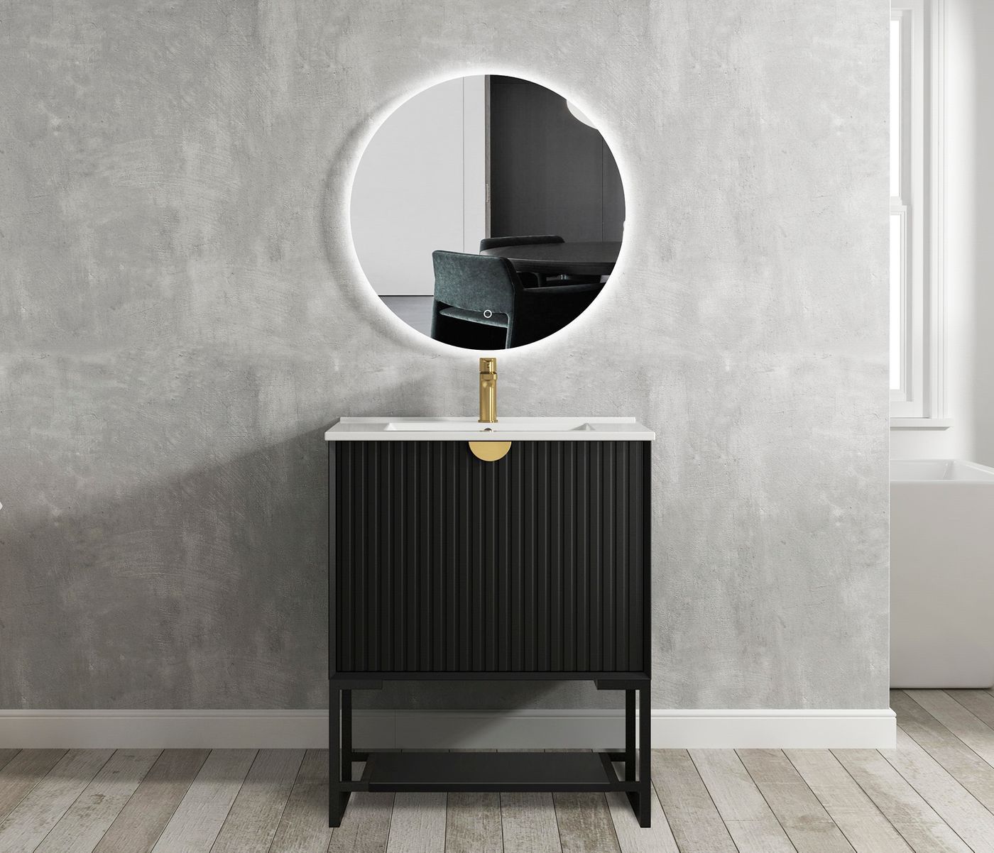 Leg For Marlo Matte Black Vanity