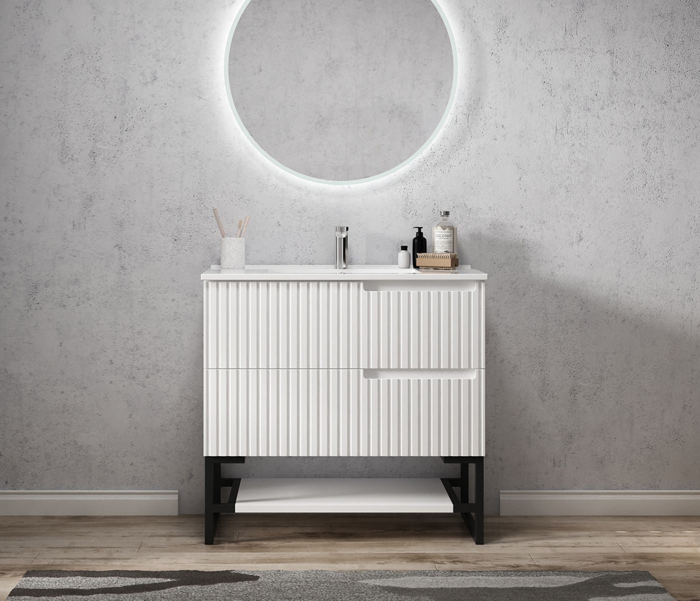 Leg For Noosa Matte White Vanity