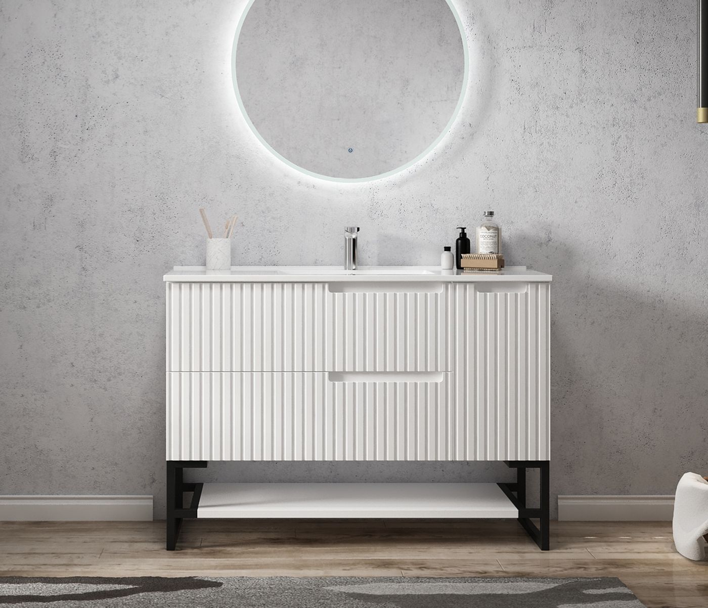 Leg For Noosa Matte White Vanity