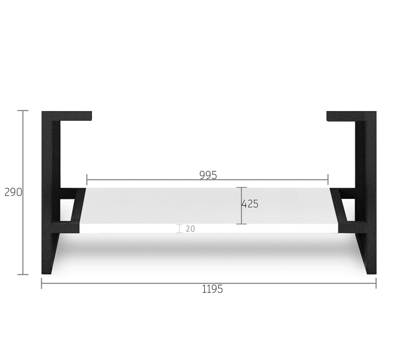 Leg For Noosa Matte White Vanity