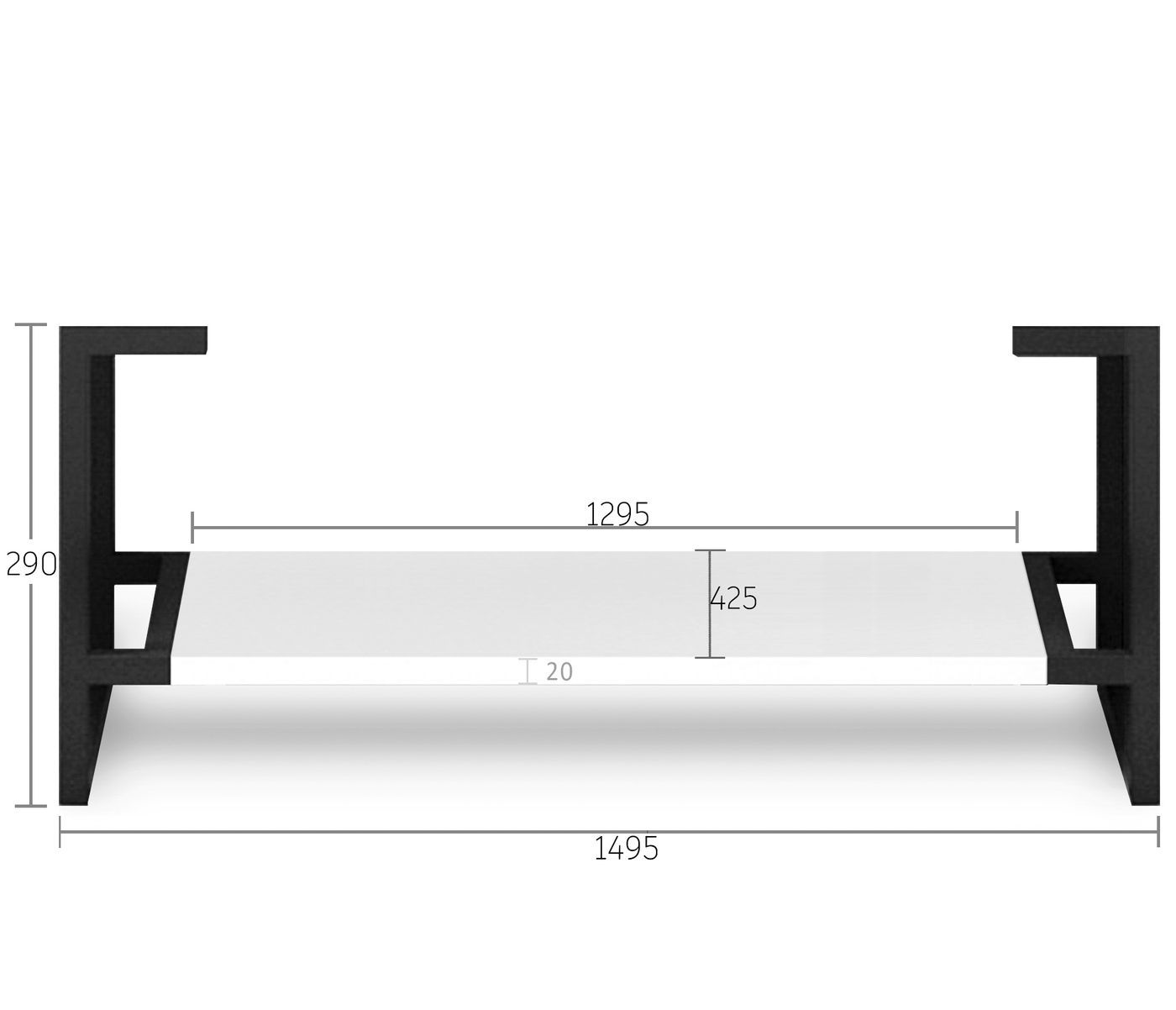 Leg For Noosa Matte White Vanity