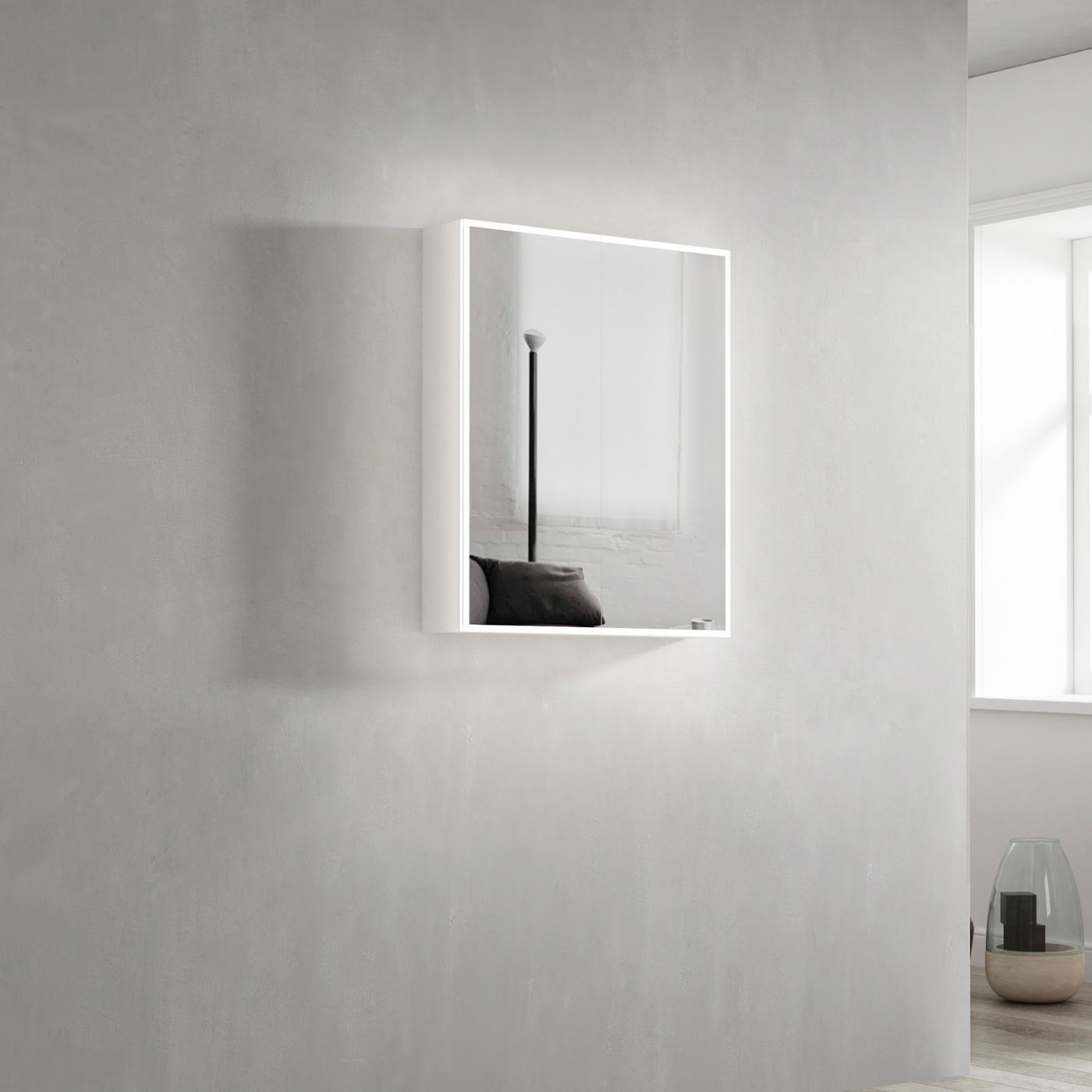 Moonlight led shaving cabinet