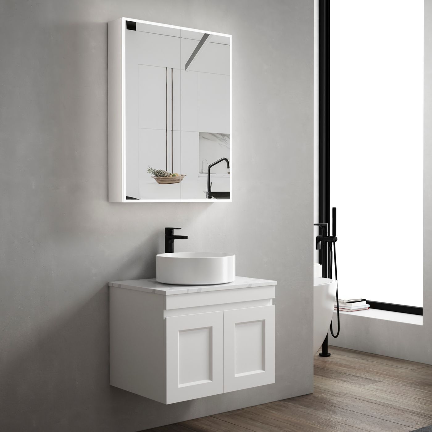 Moonlight led shaving cabinet