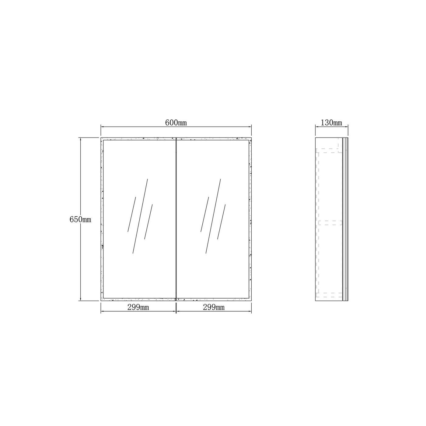 Moonlight led shaving cabinet