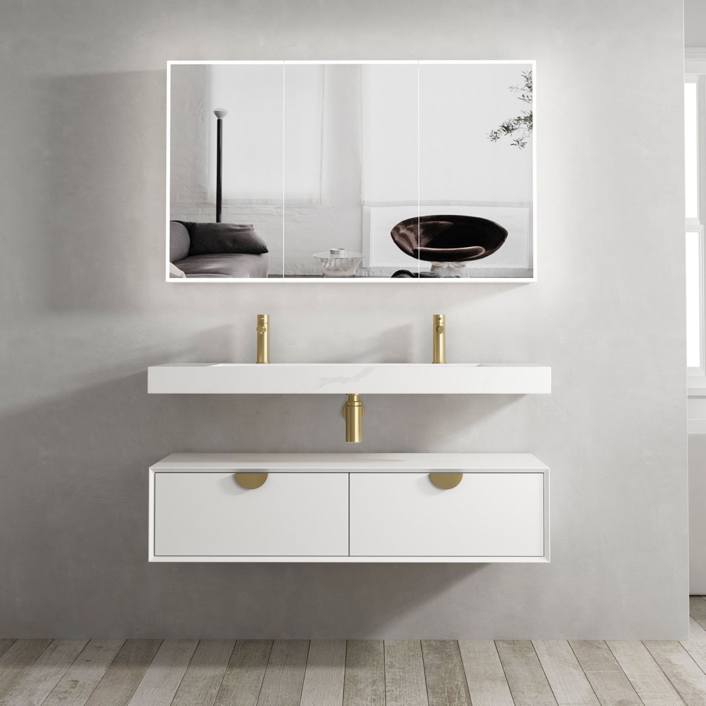 Moonlight led shaving cabinet