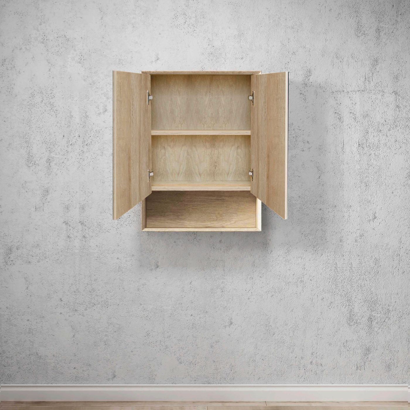 Byron Natural Oak Plywood Shaving Cabinet with Copper Free Mirrror