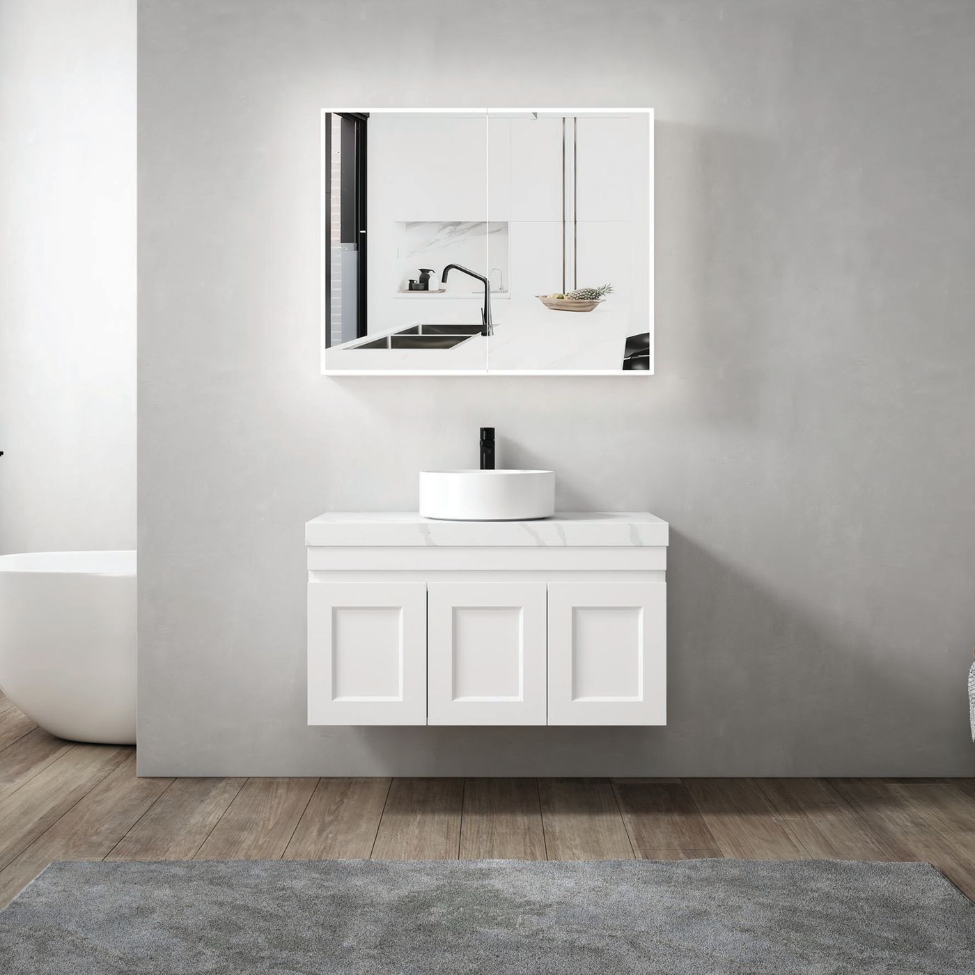 Moonlight led shaving cabinet