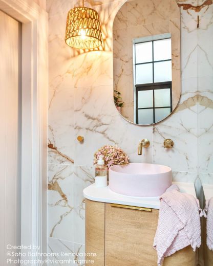 BONDI Wall hung vanity curved design