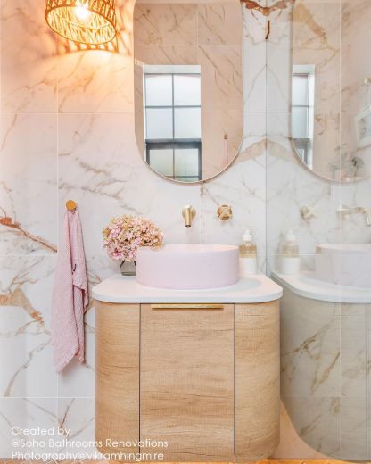 BONDI Wall hung vanity curved design