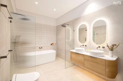 BONDI Wall hung vanity curved design
