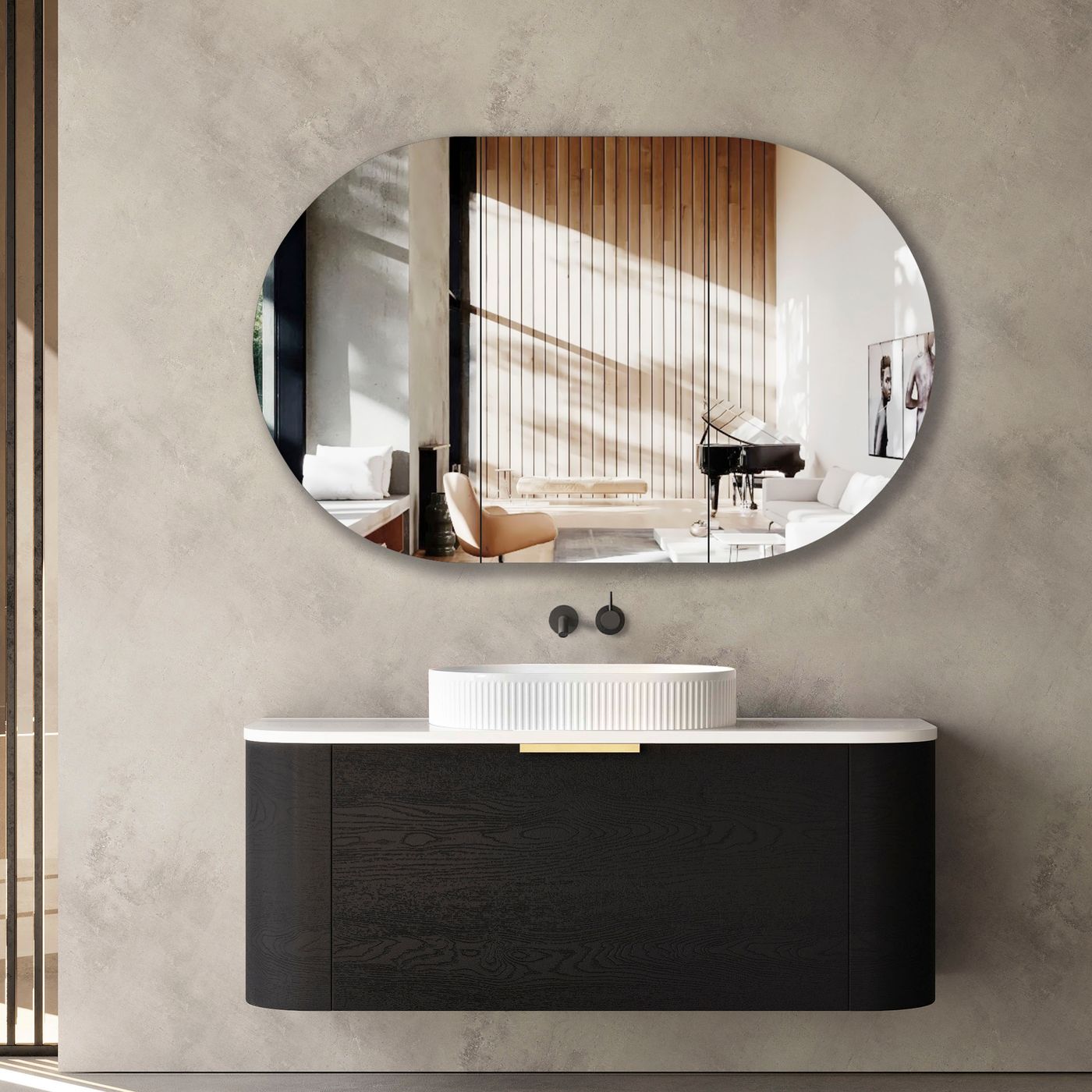 BONDI Wall hung vanity curved design