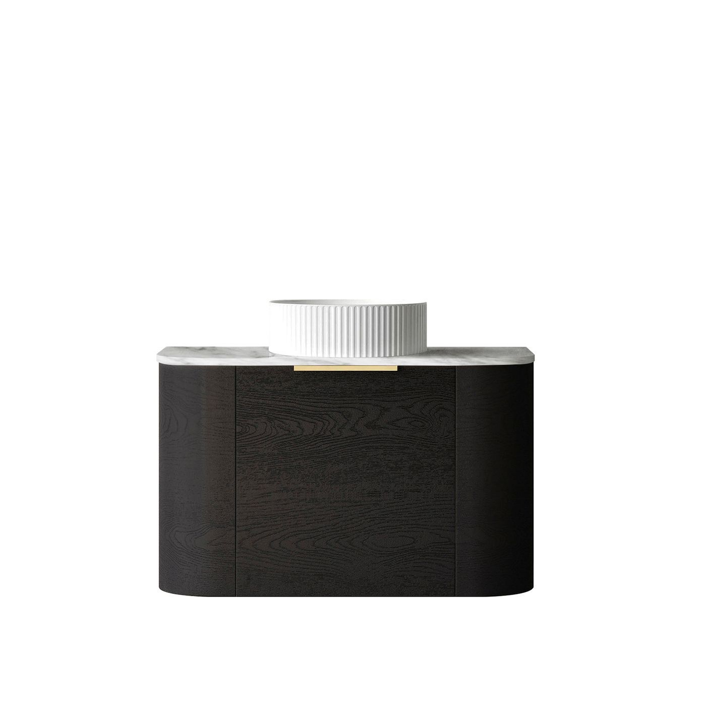 BONDI BLACK OAK 750X460 CURVE VANITY STONE OPTIONS