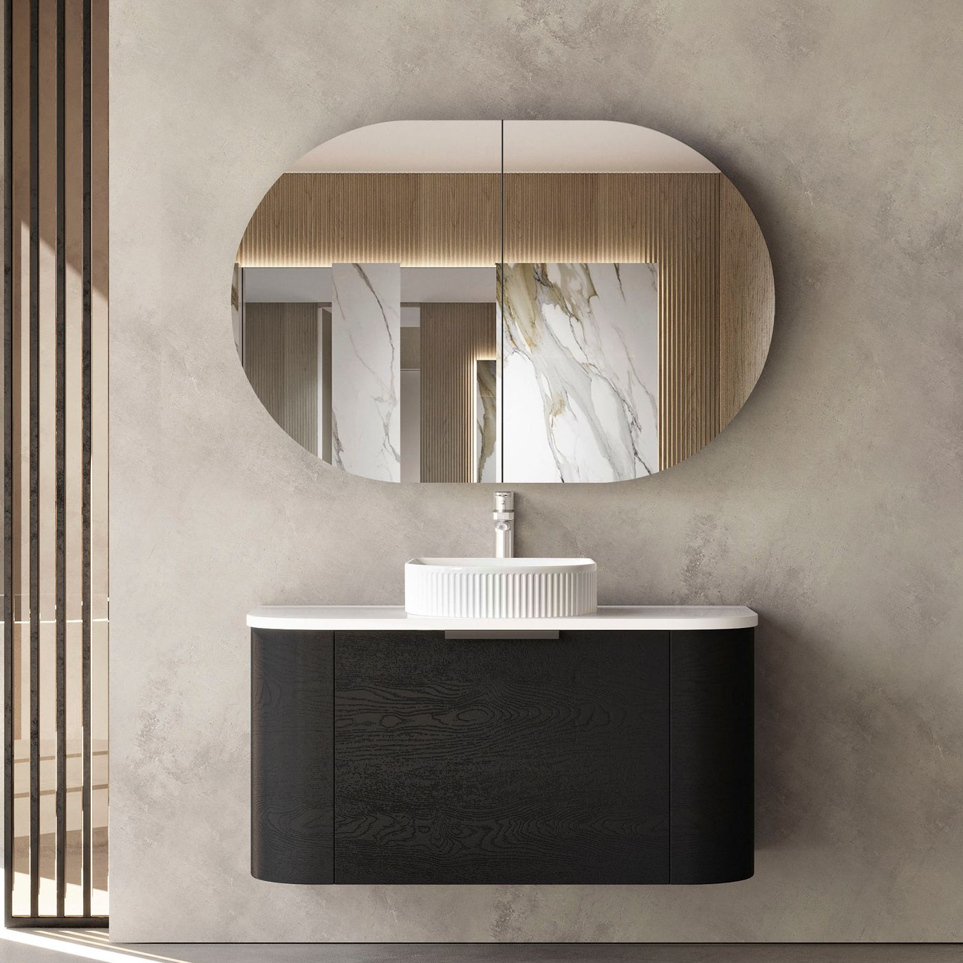 BONDI Wall hung vanity curved design