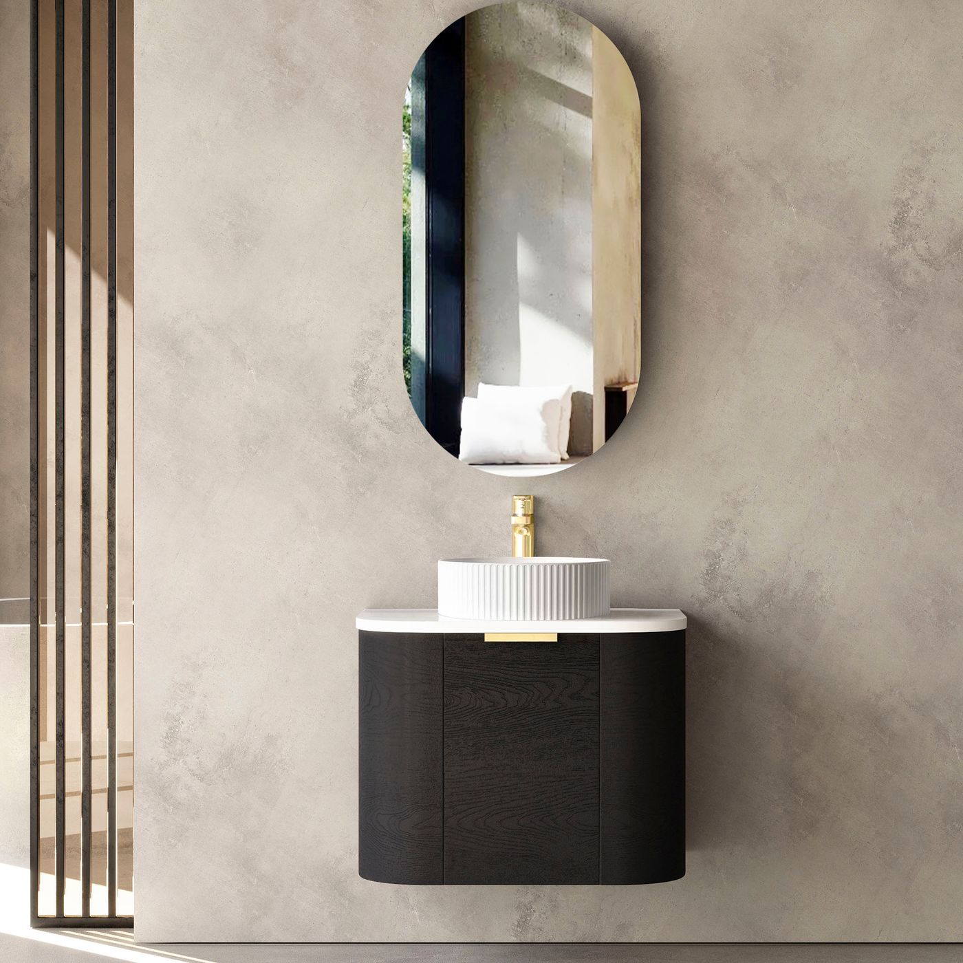 BONDI Wall hung vanity curved design