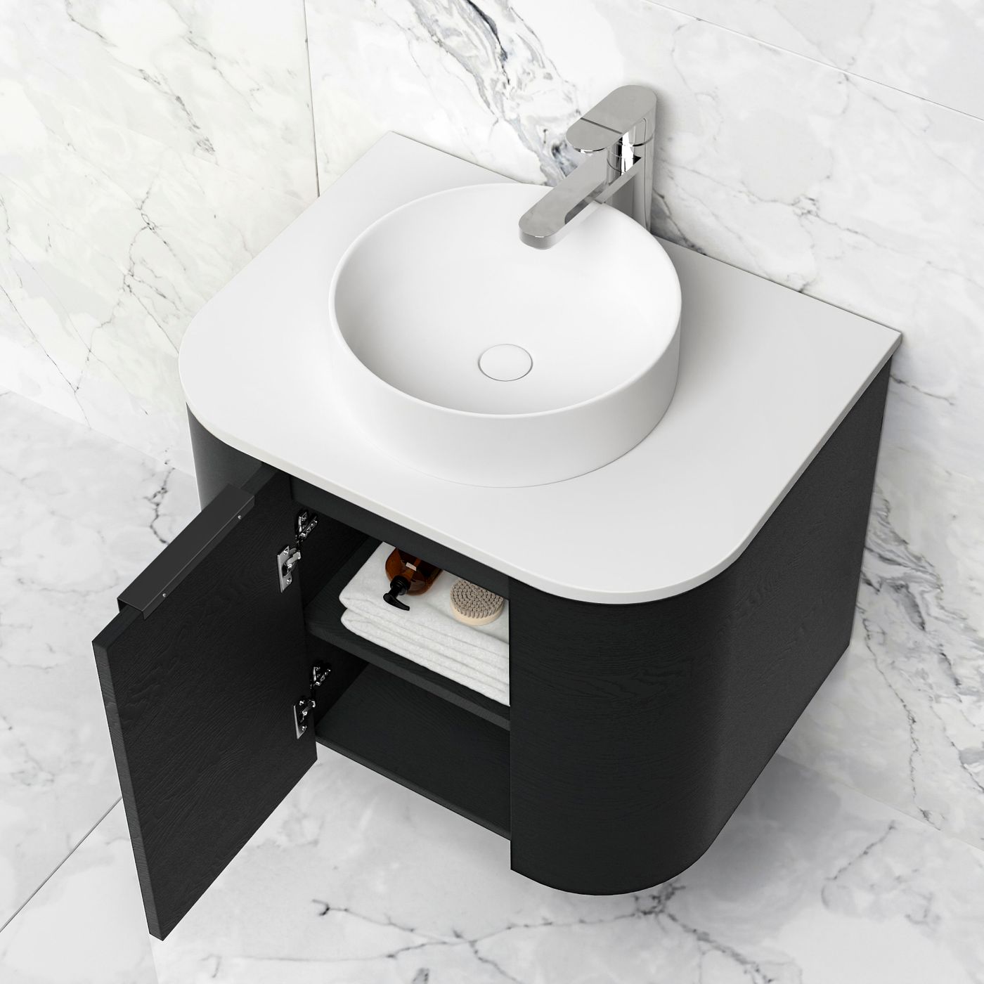 BONDI Wall hung vanity curved design