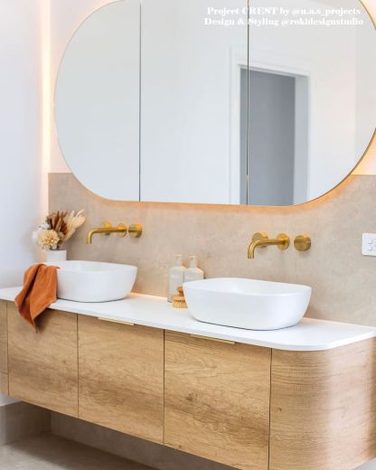 BONDI Wall hung vanity curved design