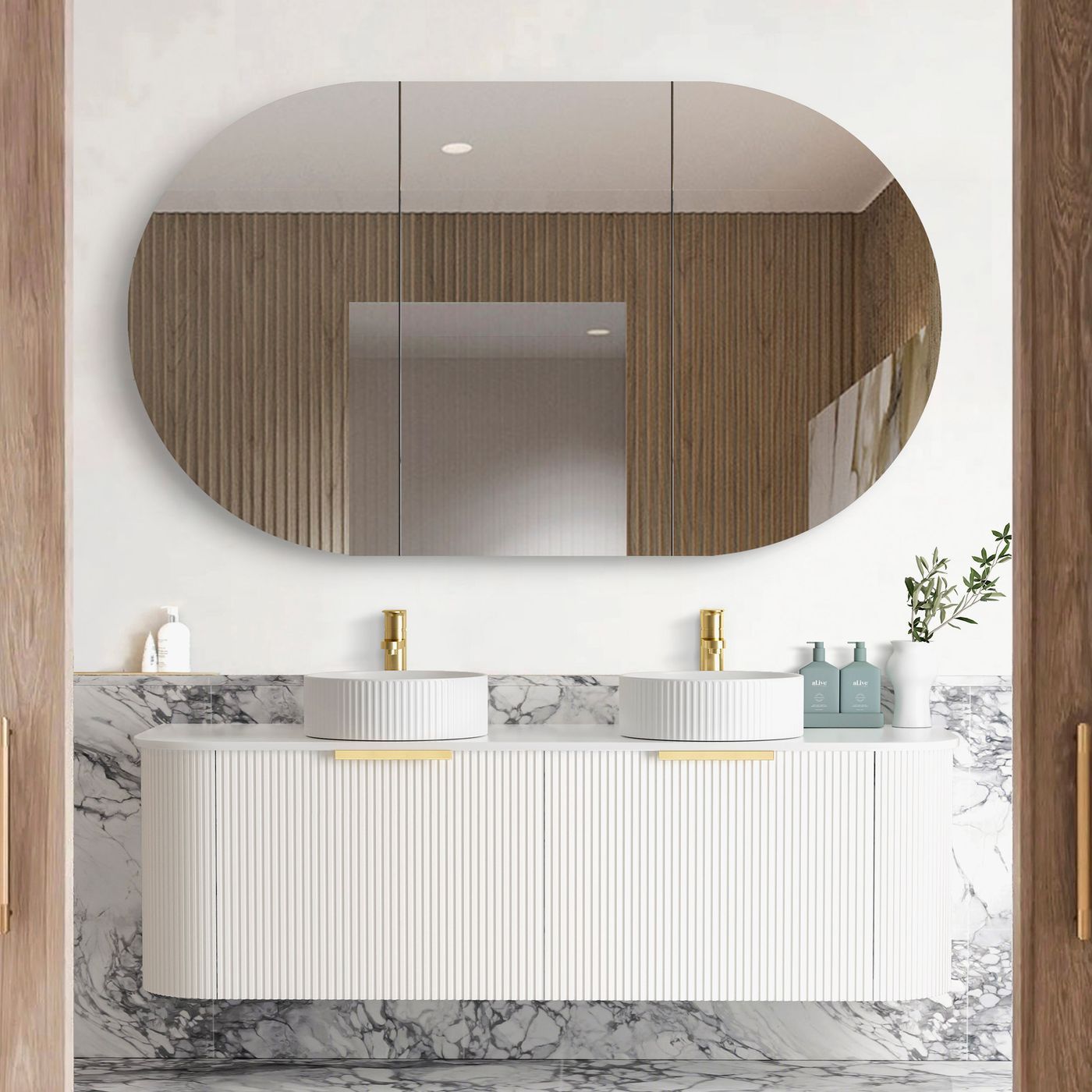 Otti BONDI White Futed Curve Vanity