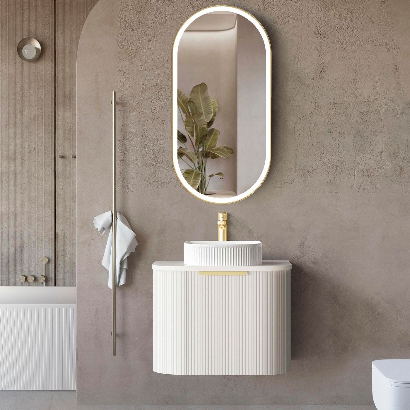 Otti BONDI White Futed Curve Vanity