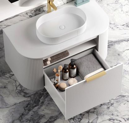 Otti BONDI White Futed Curve Vanity
