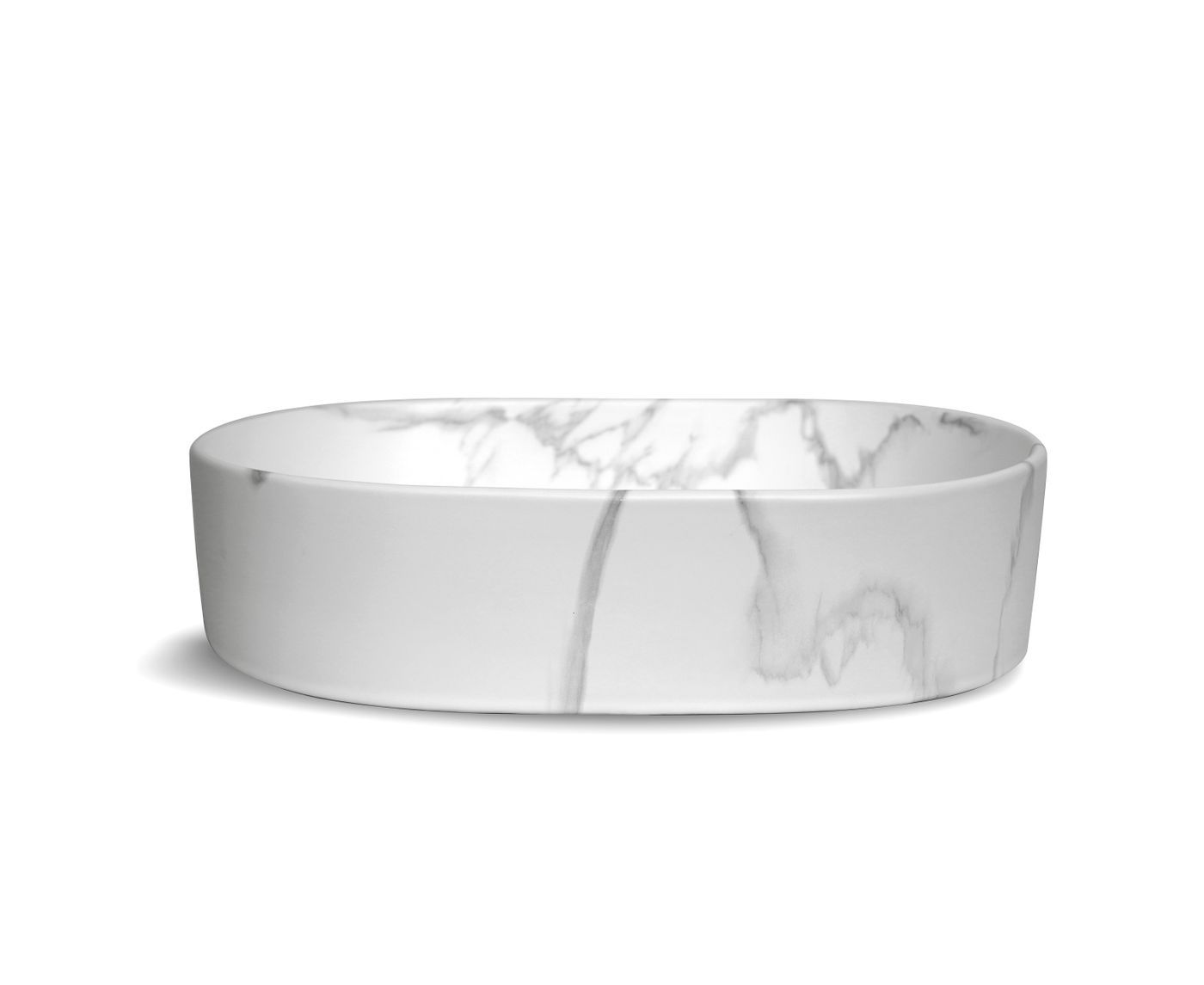 OVAL BASIN MATTE CARRARA 500X340