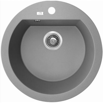 Laveo ?510*205mm Grey Granite Stone Sink Single Bowl(including Space Saving Siphon and Click-clack Plug)