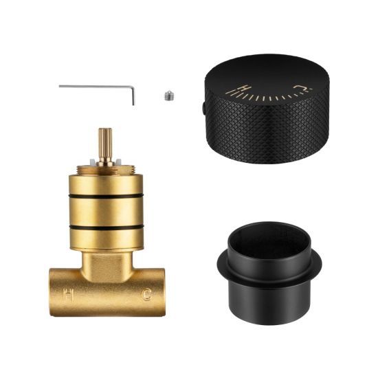 Round Black Progressive Walll Mixer Handle