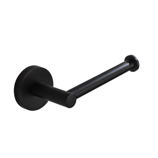 Black Round Stainless Steel Wall Mounted Toilet Paper Roll Holde